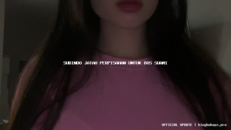 subindo jatah perpisahan untuk bos suami