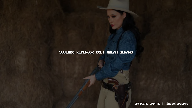 subindo kepergok coli malah senang