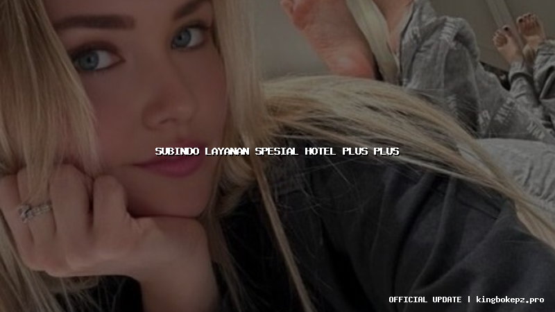 subindo layanan spesial hotel plus plus