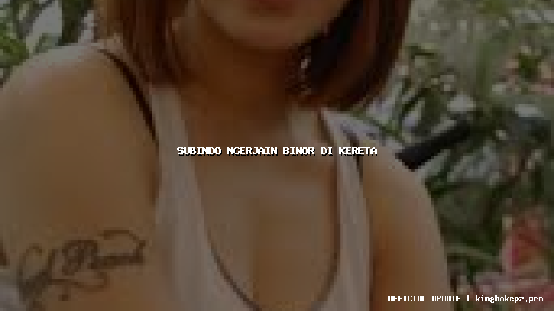 subindo ngerjain binor di kereta